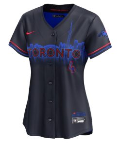 Alternative view of George Springer Toronto Blue Jays Nike Women's 2024 City Connect Limited Player Jersey - Navy