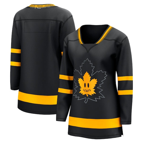 Mitchell Marner Toronto Maple Leafs Women's Alternate Premier Breakaway Reversible Player Jersey - Black/Blue - Image 3