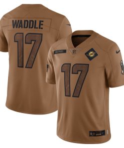 Jaylen Waddle Miami Dolphins Nike 2023 Salute To Service Limited Jersey - Brown