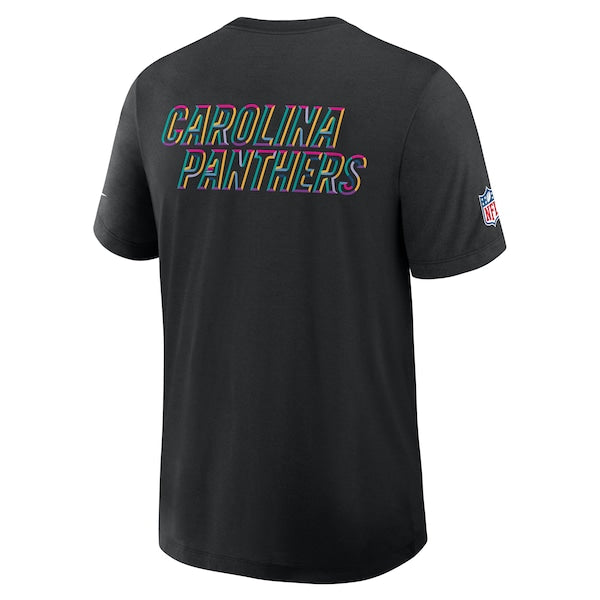 Carolina Panthers Nike 2025 NFL Crucial Catch Tri-Blend Dri-FIT T-Shirt - Black - Image 3