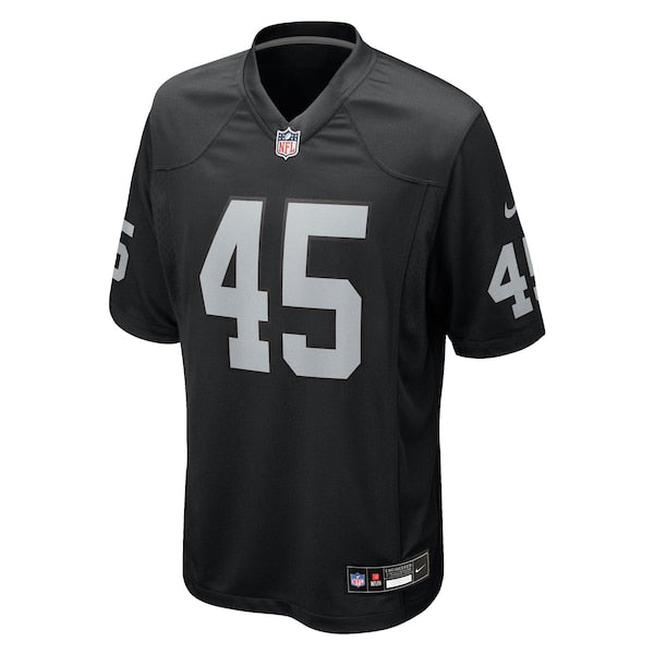 Devin White Las Vegas Raiders Nike Team Game Jersey - Black - Image 2