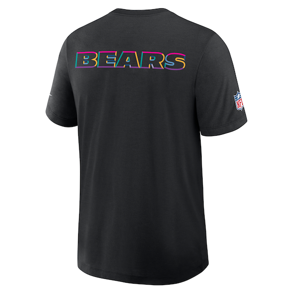 Chicago Bears Nike 2025 NFL Crucial Catch Tri-Blend Dri-FIT T-Shirt - Black - Image 3