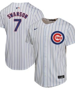 Dansby Swanson Chicago Cubs Nike Youth Home Game Player Jersey - White