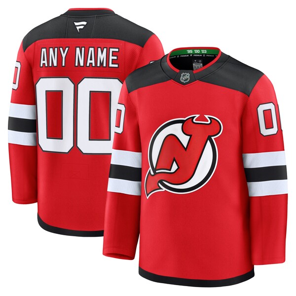 New Jersey Devils Home Premium Custom Jersey - Red/Black/White - Image 3