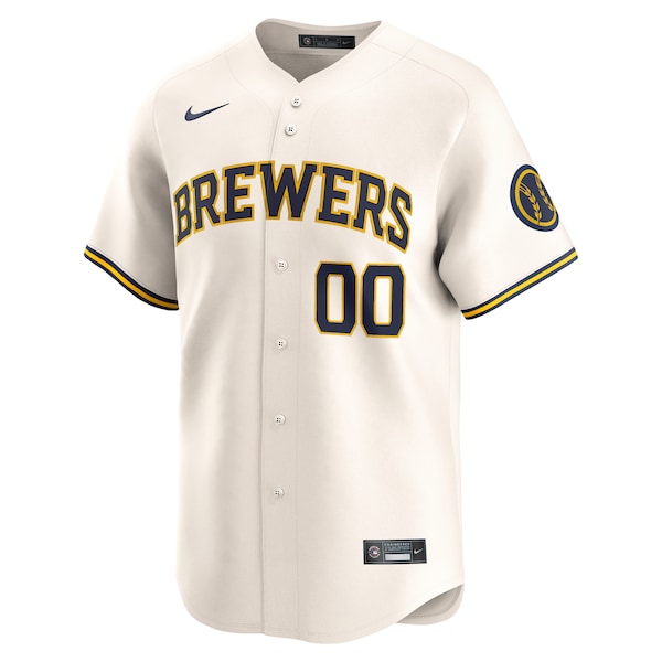 Milwaukee Brewers Nike Youth Home Limited Custom Jersey - Cream - Image 2