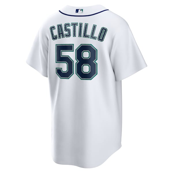 Luis Castillo Seattle Mariners Nike Home Replica Jersey - White - Image 3