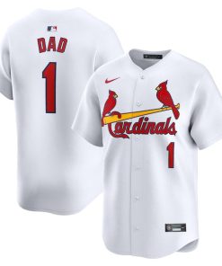 St. Louis Cardinals Nike #1 Dad Home Limited Jersey - White
