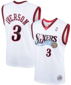 Allen Iverson Philadelphia 76ers  Hardwood Classics Swingman Jersey - White/Royal