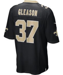 Alternative view of Steve Gleason New Orleans Saints Nike Game Retired Player Jersey - Black