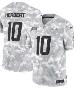 Justin Herbert Los Angeles Chargers Nike 2024 Salute to Service Limited Jersey - Arctic Camo