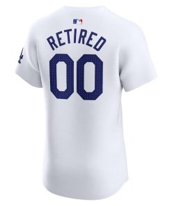 Alternative view of Los Angeles Dodgers Nike Home Elite Pick-A-Player Retired Roster Jersey - White
