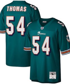 Alternative view of Zach Thomas Miami Dolphins Legacy Replica Jersey - Aqua/Orange/White