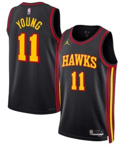 Trae Young Atlanta Hawks Jordan Brand Unisex Swingman Jersey - Statement Edition - Black