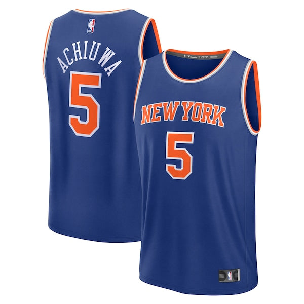 Precious Achiuwa New York Knicks Fast Break Replica Player Jersey - Icon Edition - Blue