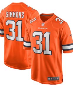 Justin Simmons Denver Broncos Nike Alternate Game Jersey - Orange/Navy