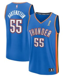 Isaiah Hartenstein Oklahoma City Thunder  2025 NBA Finals Champions Fast Break Replica Player Jersey - Blue - Icon Edition