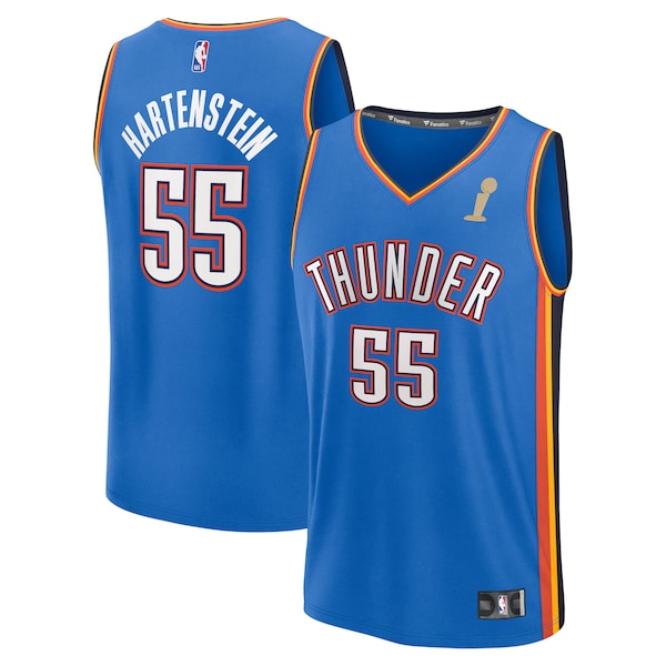 Isaiah Hartenstein Oklahoma City Thunder 2025 NBA Finals Champions Fast Break Replica Player Jersey - Blue - Icon Edition