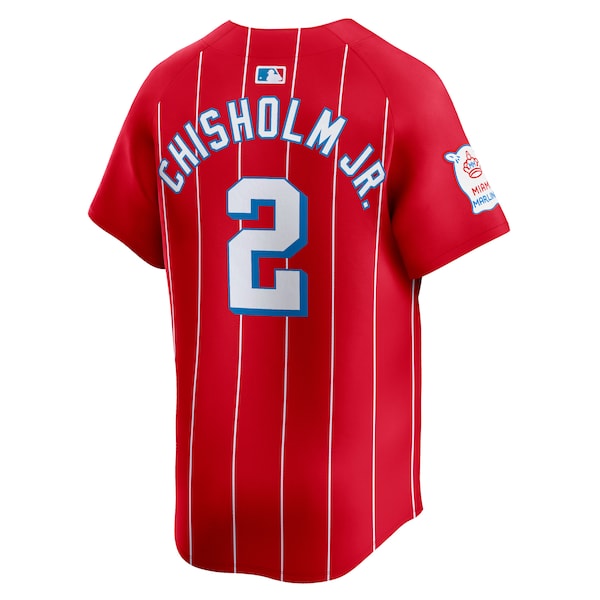 Jazz Chisholm Jr. Miami Marlins Nike City Connect Limited Player Jersey - Red - Image 3