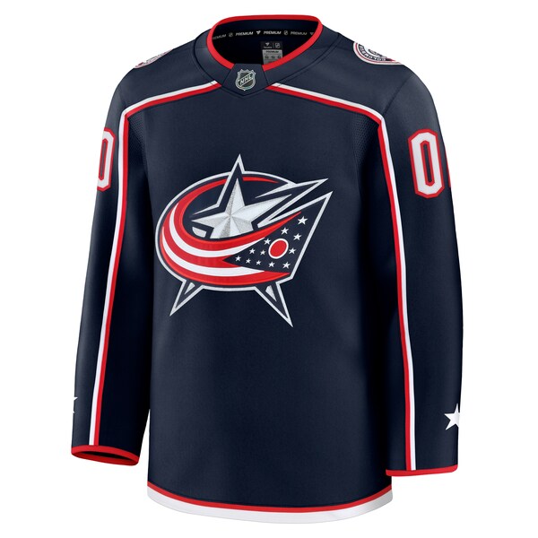 Columbus Blue Jackets Home Premium Custom Jersey - Navy/White - Image 3