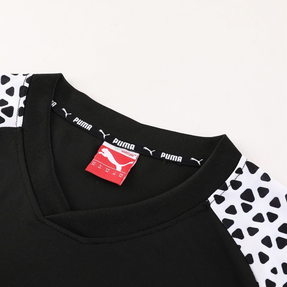 Puma Short Sleeve Training Jersey Set-PD02- Black/White - Image 7