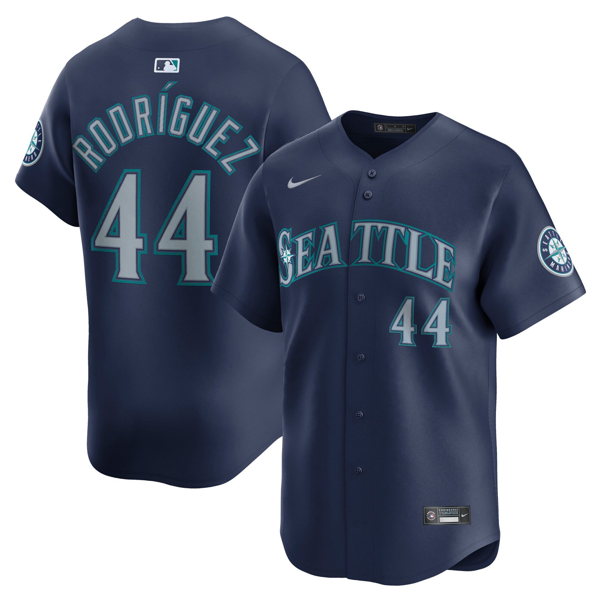 Julio Rodriguez Seattle Mariners Nike Alternate Limited - Cream/Navy - Image 6
