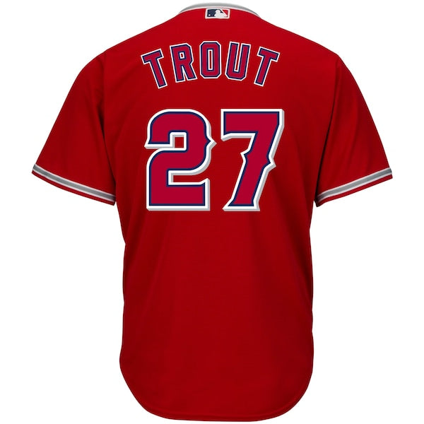 Mike Trout Los Angeles Angels Big & Tall Replica Player Jersey - Red - Image 3