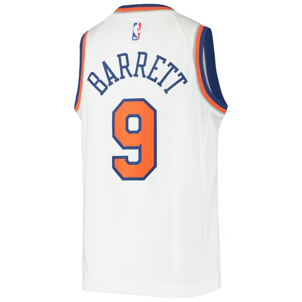 RJ Barrett New York Knicks Nike Youth Swingman Jersey - Association Edition - White - Image 3