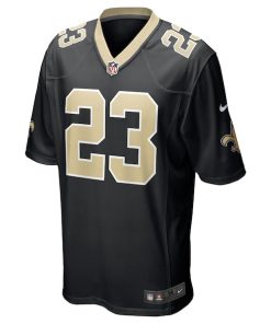 Alternative view of Marshon Lattimore New Orleans Saints Nike Team Game Jersey -  Black