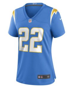 Alternative view of JT Woods Los Angeles Chargers Nike Women's Game Player Jersey - Powder Blue