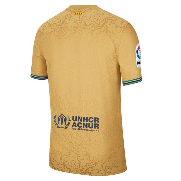 Barcelona Nike 2022/23 Away Authentic Blank Jersey - Yellow - Image 3
