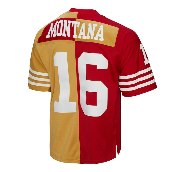 Joe Montana San Francisco 49ers 1990 Split Legacy Replica Jersey - Scarlet/Gold - Image 3