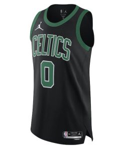Alternative view of Jayson Tatum Boston Celtics Jordan Brand Authentic Player Jersey - Statement Edition - Black