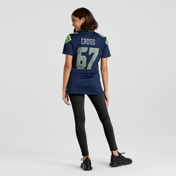 Charles Cross Seattle Seahawks Nike Women's Team Game Jersey - College Navy - Image 5