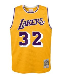 Alternative view of Magic Johnson Los Angeles Lakers Toddler 1984/85 Swingman Jersey - Gold