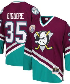 Jean-Sebastien Giguere Anaheim Ducks  2002/03 Blue Line Player Jersey - Purple