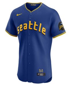 Alternative view of Seattle Mariners Nike City Connect Elite Jersey - Royal