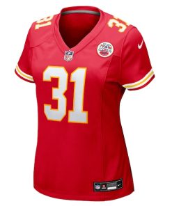 Alternative view of Jeffrey Bassa Kansas City Chiefs Nike Women's Team Game Jersey -  Red