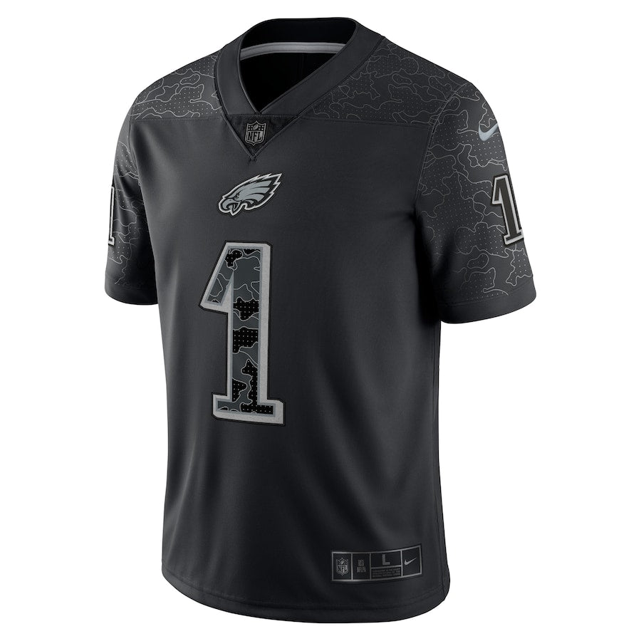 Jalen Hurts Philadelphia Eagles Nike RFLCTV Limited Jersey - Black - Image 6