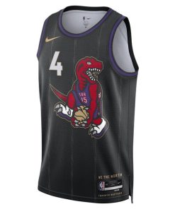 Alternative view of Scottie Barnes Toronto Raptors Nike Unisex 2024/25 Swingman Player Jersey - City Edition - Black