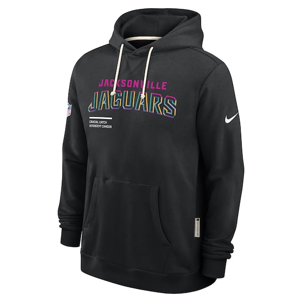Jacksonville Jaguars Nike 2025 NFL Crucial Catch Sideline Standard Issue Dri-FIT Hoodie - Black - Image 2