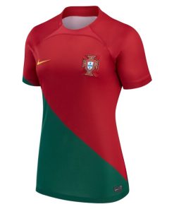 Alternative view of Portugal National Team Nike Women's 2022/23 Home Breathe Stadium Replica Blank Jersey - Red
