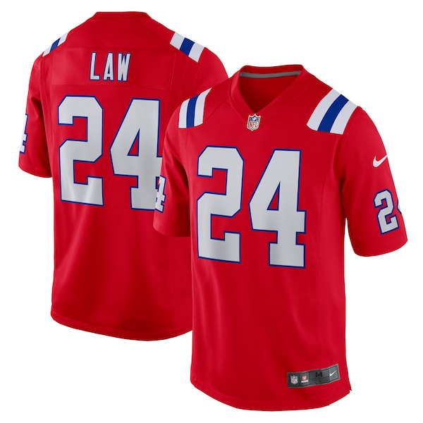 Ty Law New England Patriots Nike Retired Player Alternate Game Jersey - Red/Navy - Image 2