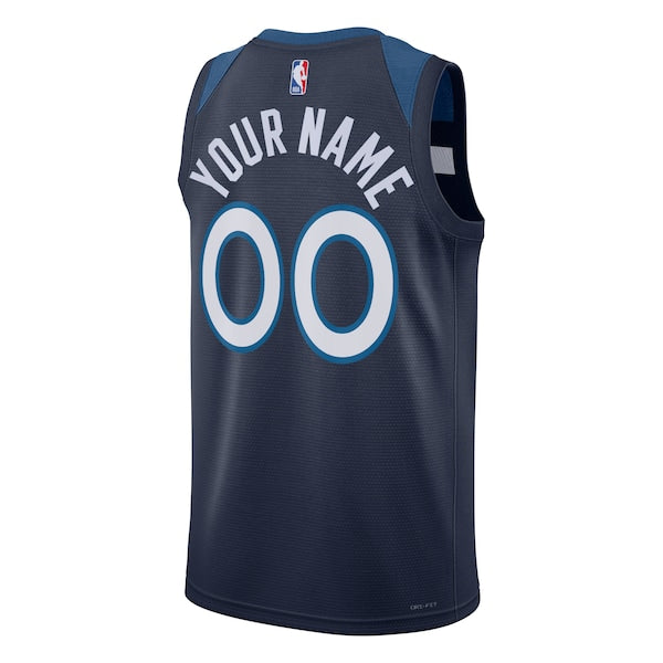 Minnesota Timberwolves Nike Unisex Swingman Custom Jersey Navy - Icon Edition - Image 3