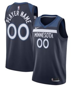 Minnesota Timberwolves Nike Swingman Custom Jersey Navy - Icon Edition