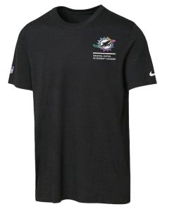 Alternative view of Miami Dolphins Nike Youth 2025 NFL Crucial Catch Tri-Blend Dri-FIT T-Shirt - Black