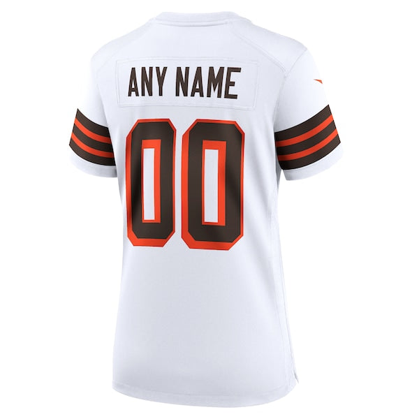 Cleveland Browns Nike Women's 1946 Collection Alternate Custom Jersey - White - Image 3