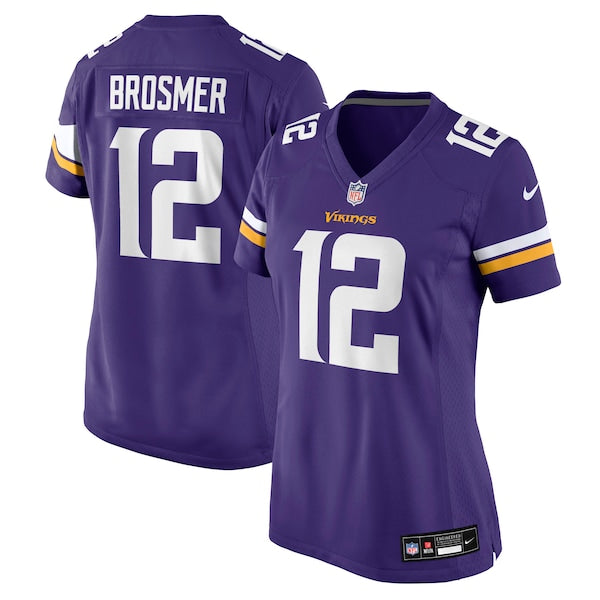 Max Brosmer Minnesota Vikings Nike Women's Team Game Jersey - Purple