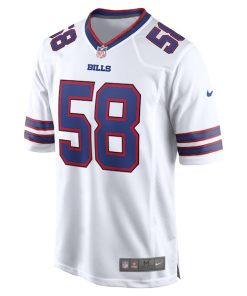Alternative view of Matt Milano Buffalo Bills Nike Away Game Player Jersey - White