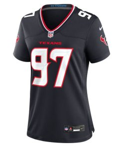 Alternative view of Mario Edwards Jr. Houston Texans Nike Women's Team Game Jersey -  Navy