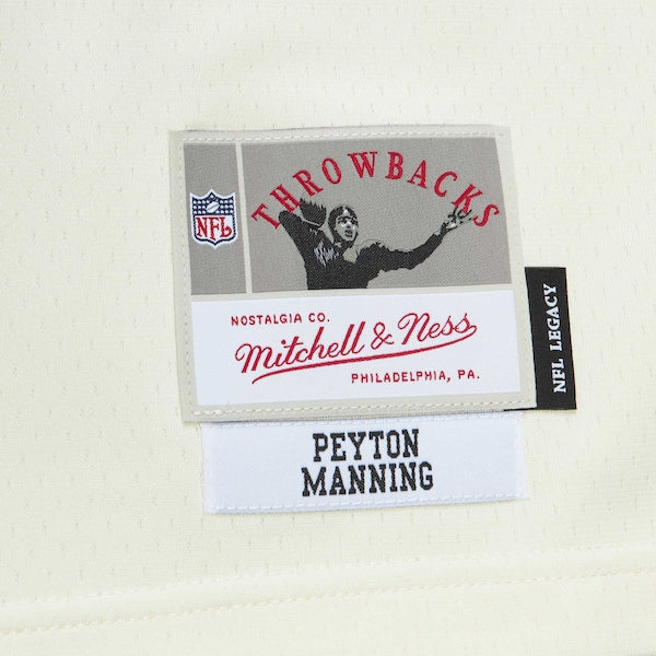 Peyton Manning Indianapolis Colts Chainstitch Legacy Jersey - Cream - Image 6